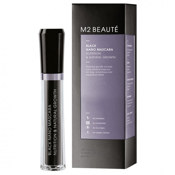M2 Beauté Black Nano Mascara Nutrition & Natural Growth Augenpflege