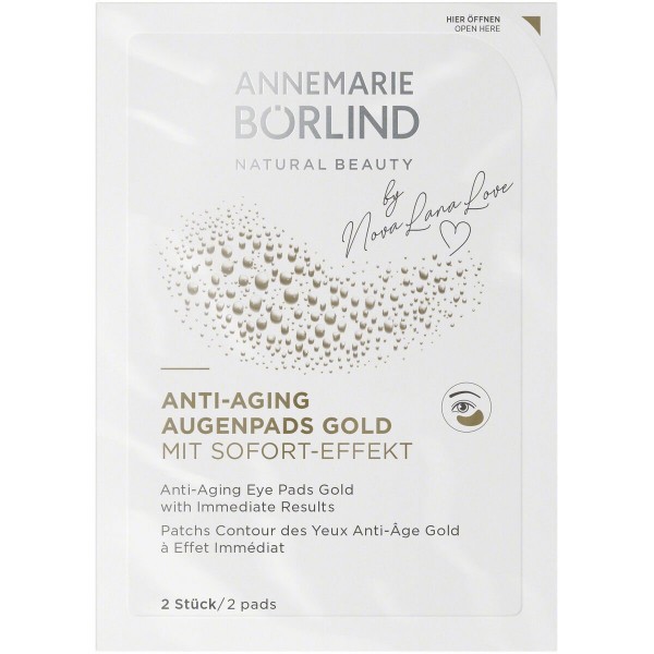 Annemarie Börlind Anti-Aging Augenpads Gold mit Sofort-Effekt (6x2Stck) alle Hauttypen