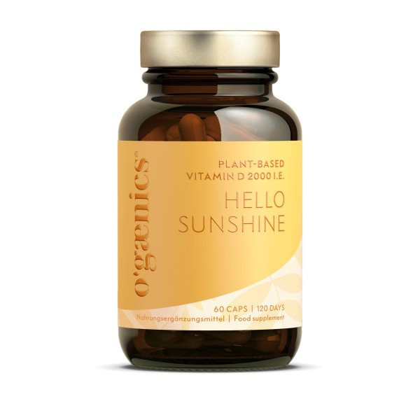Ogaenics HELLO SUNSHINE Plant-Based Vitamin D 2000 I.E. 60 Kapseln