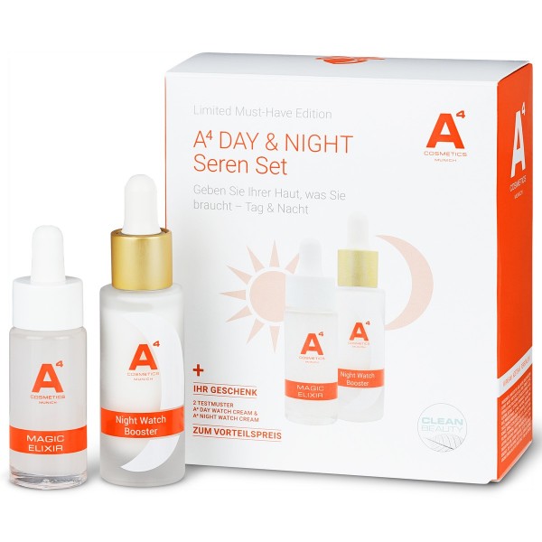A4 Cosmetics A4 Day & Night Seren Set Magic Elixir & Night Watch Booster