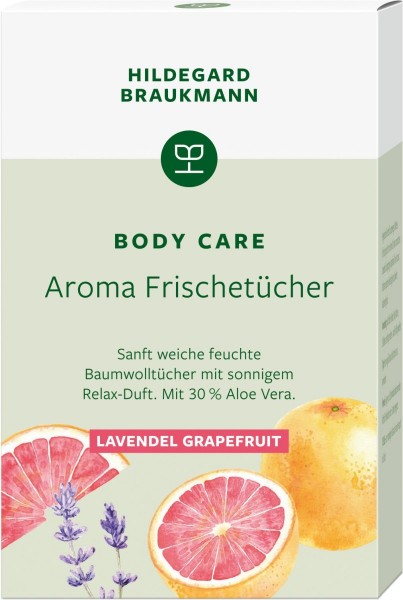 Hildegard Braukmann BODY CARE Aroma Frischetücher Lavendel Grapefruit 10 Stück